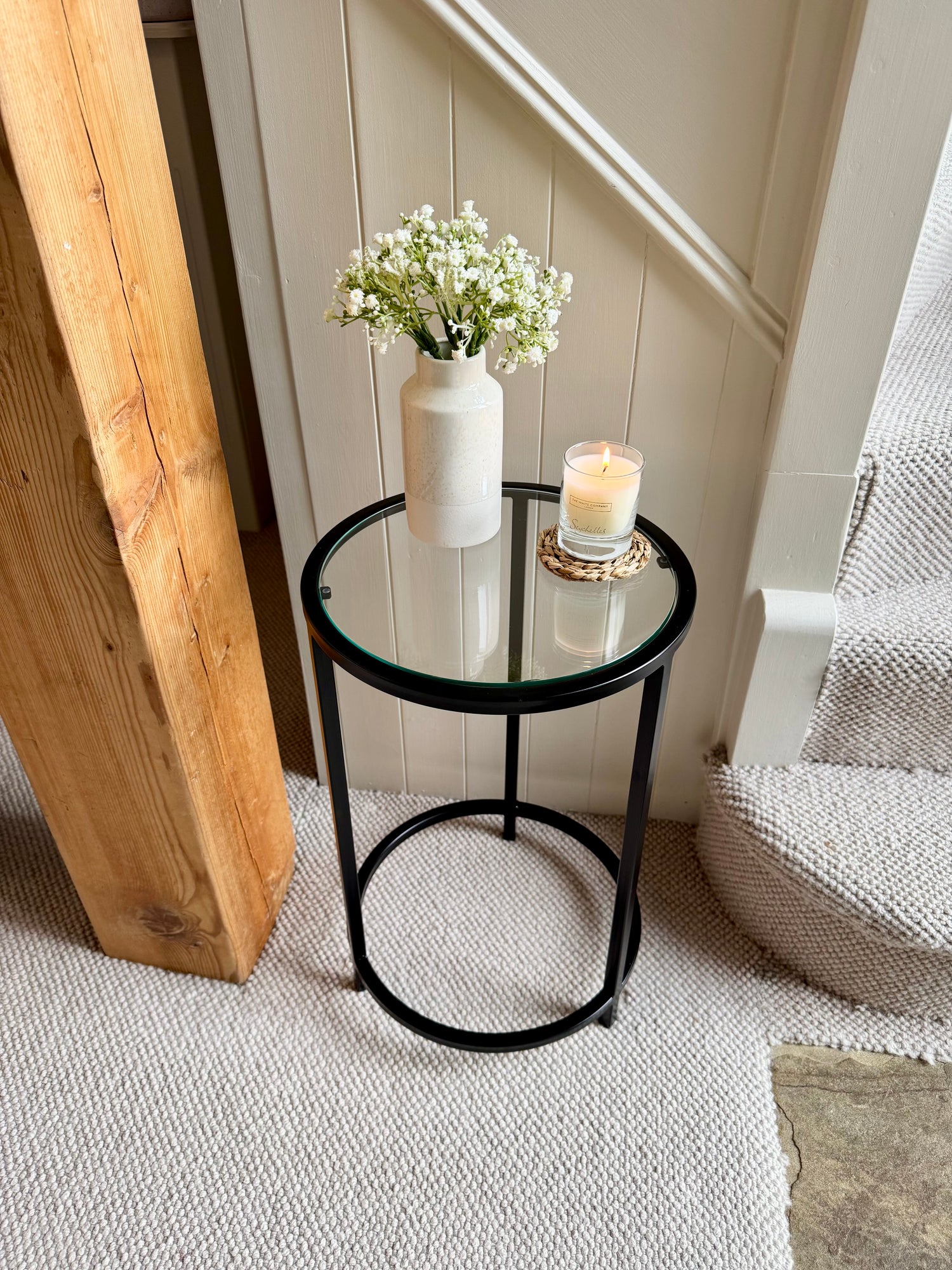 Avery Round Side Table Small - Black