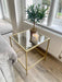 Gold Glass Side Table