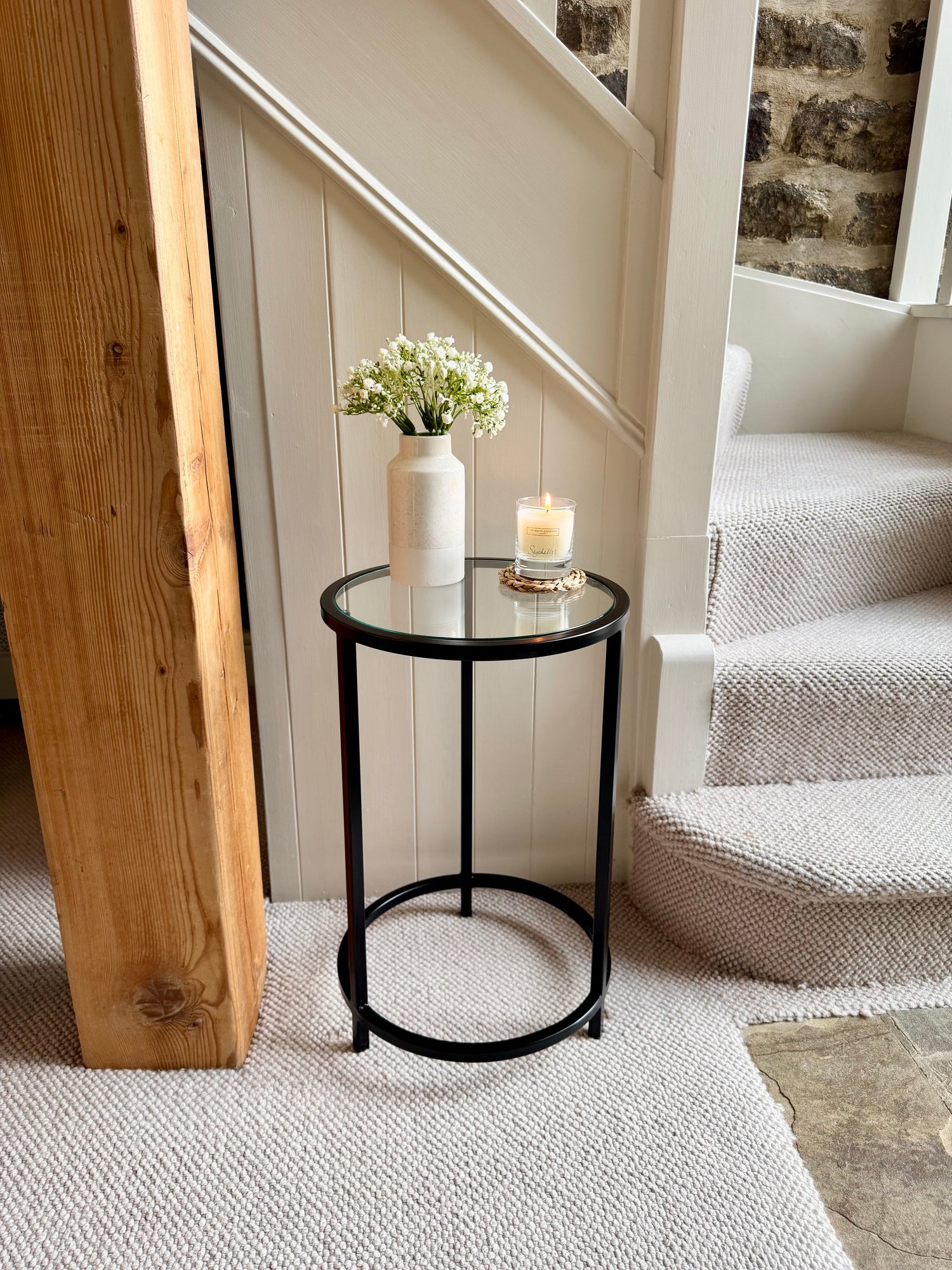 Avery Round Side Table Small - Black