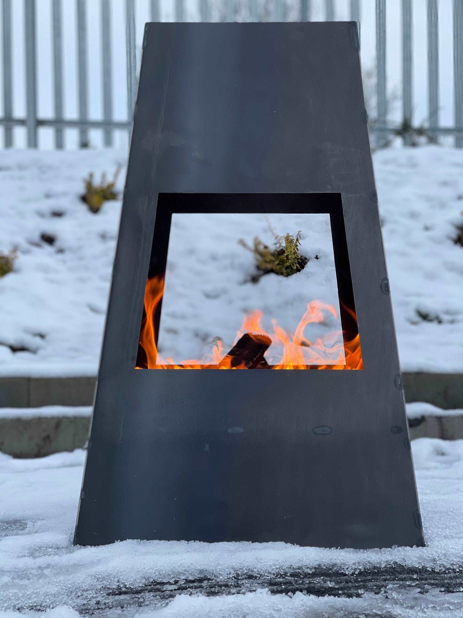 Fire Pit X - Chiminea - Large Metal Log Burner Fire Pit Outdoor