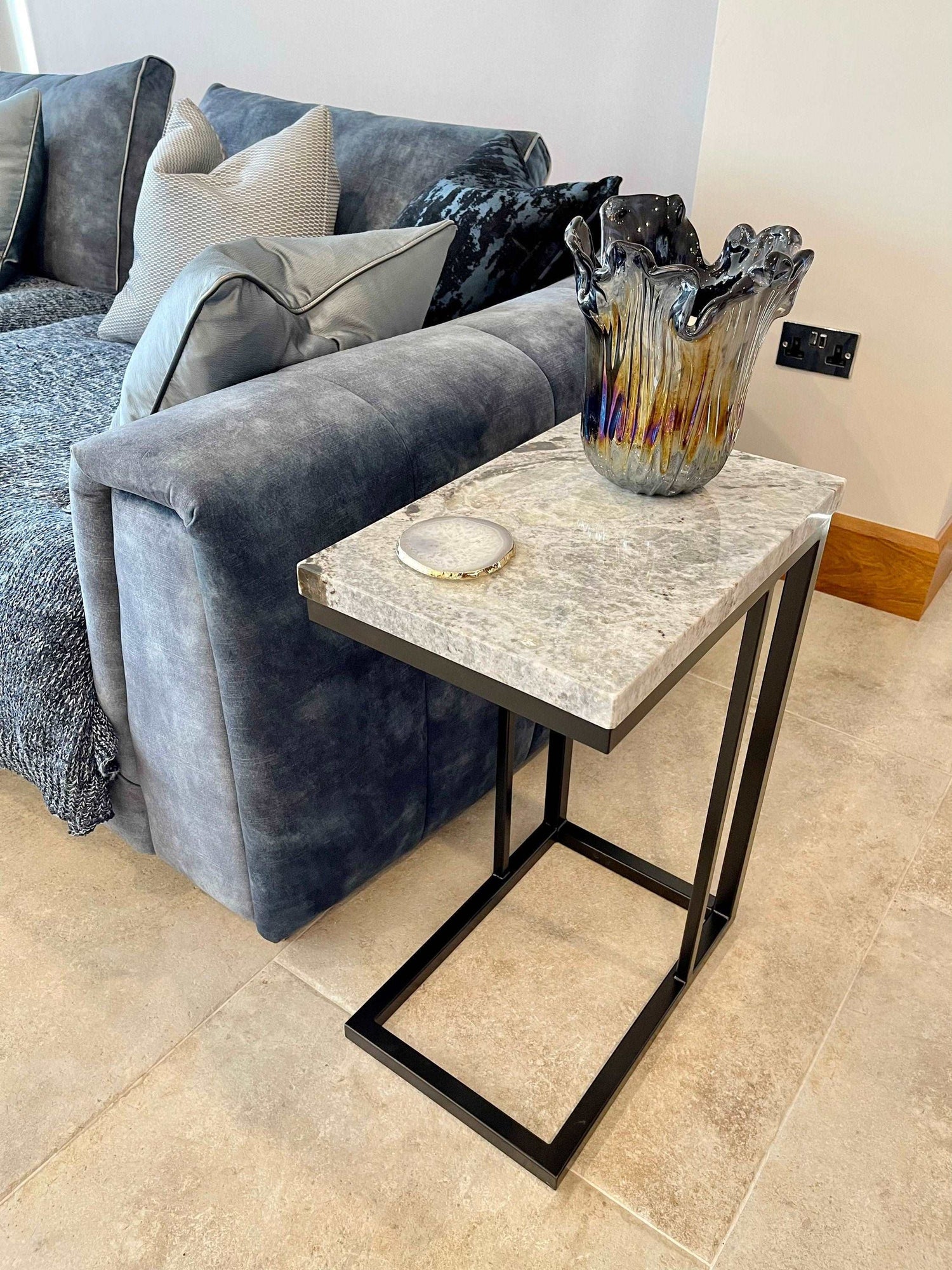 Marble Side Coffee Console End Table