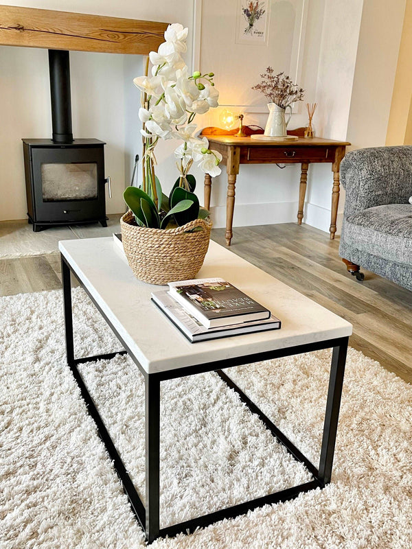 Luna Marble Metal Coffee Table