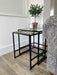 Glass Metal Nesting Side Tables