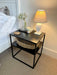 Matte Black Metal Bedside Table