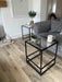 Glass Metal Nesting Side Tables