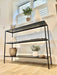 Matte Black Metal Console - 3 Tier