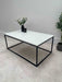 Marble Coffee Table Matte Black Frame