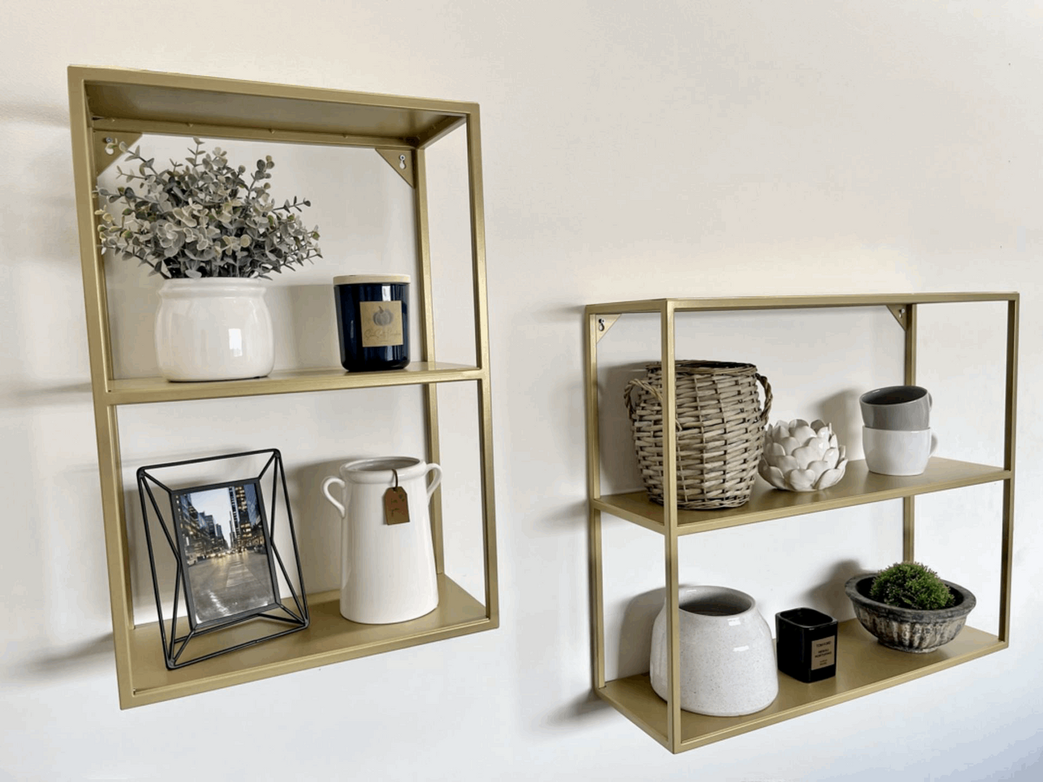 Gold Metal Wall Shelf Small