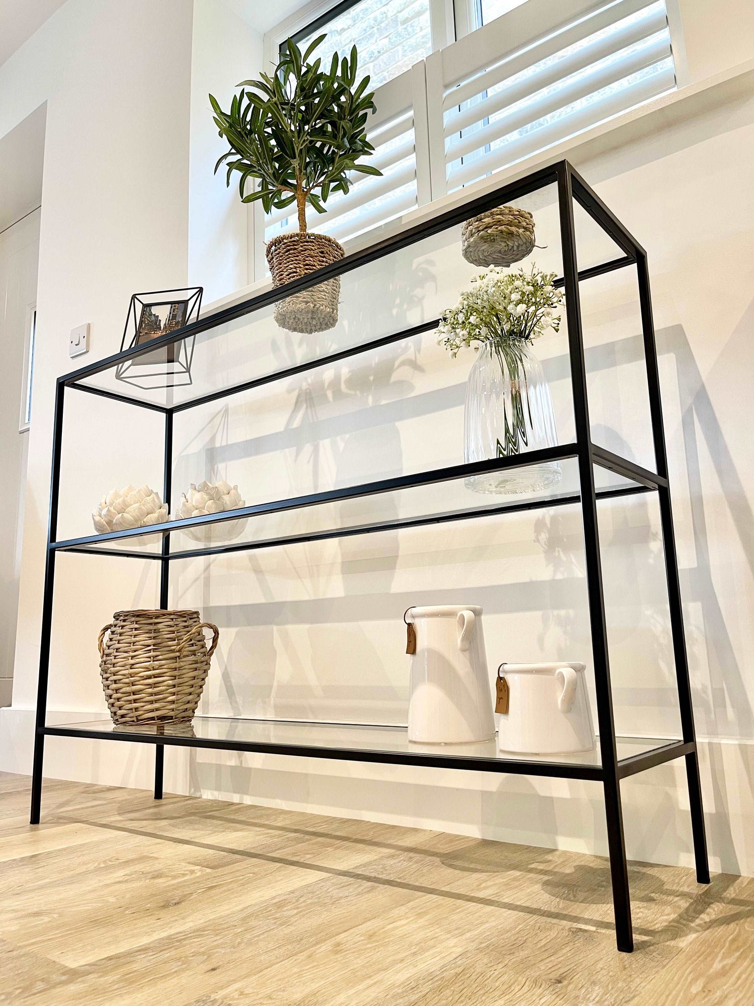 Glass Console Table - 3 Tier