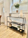 Matte Black Metal Console - 3 Tier