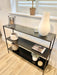 Matte Black Metal Console - 3 Tier