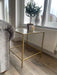 Gold Glass Side Table