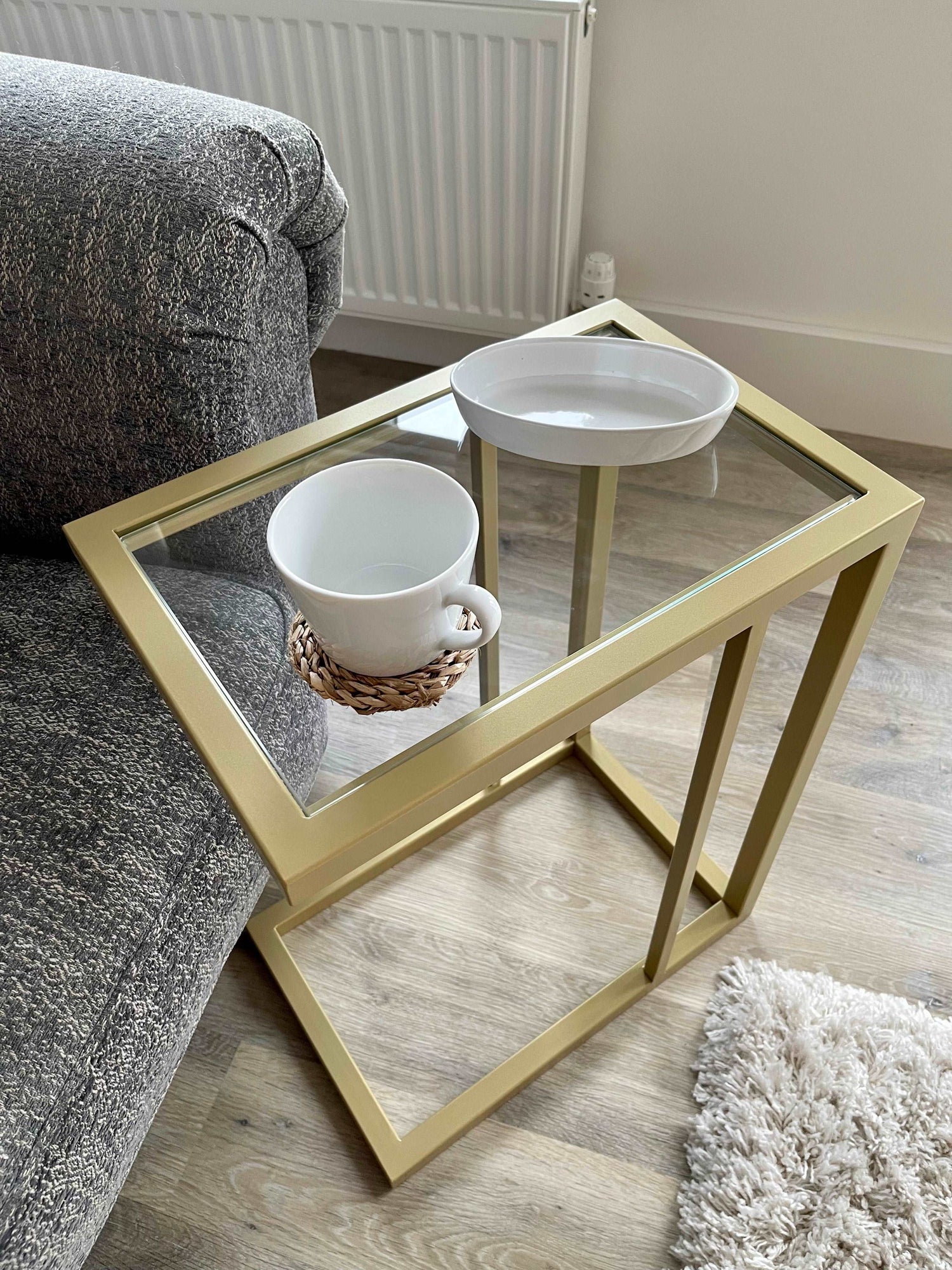 Glass Sofa Side End Table