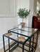 Glass Metal Nesting Side Tables