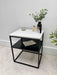 Marble Metal Bedside Table