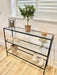 Glass Console Table - 3 Tier