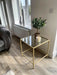 Gold Glass Side Table