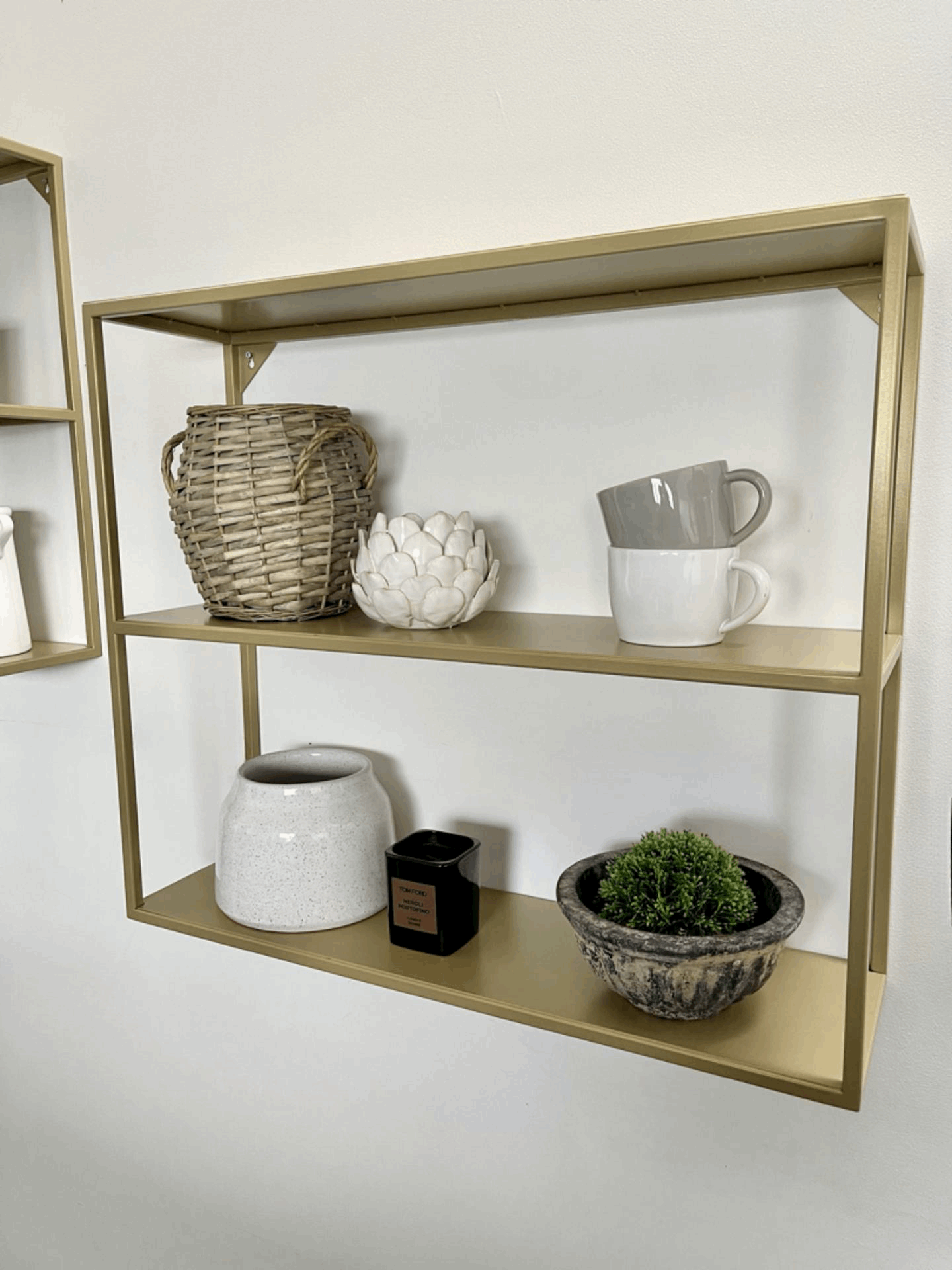 Gold Metal Wall Shelf Large