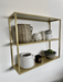 Gold Metal Wall Shelf Large