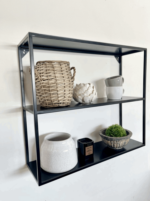 Long Black Metal Wall Shelf UK — Rose And Walker