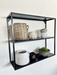 Black Metal Wall Shelf Large