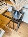 Glass Sofa Side End Table Dark Bronze