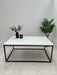 Marble Coffee Table Matte Black Frame