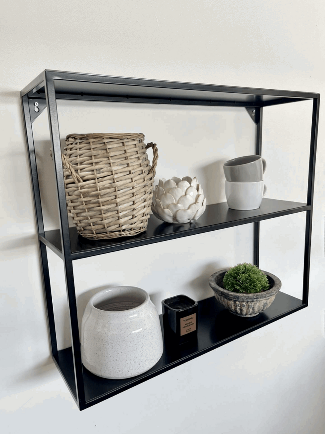 Long Black Metal Wall Shelf UK — Rose And Walker