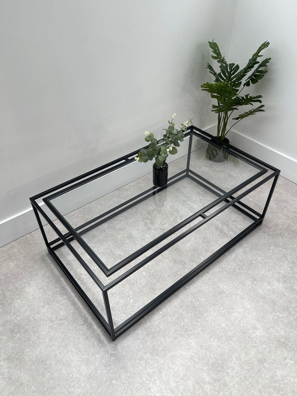 Thea Glass Metal Coffee Table