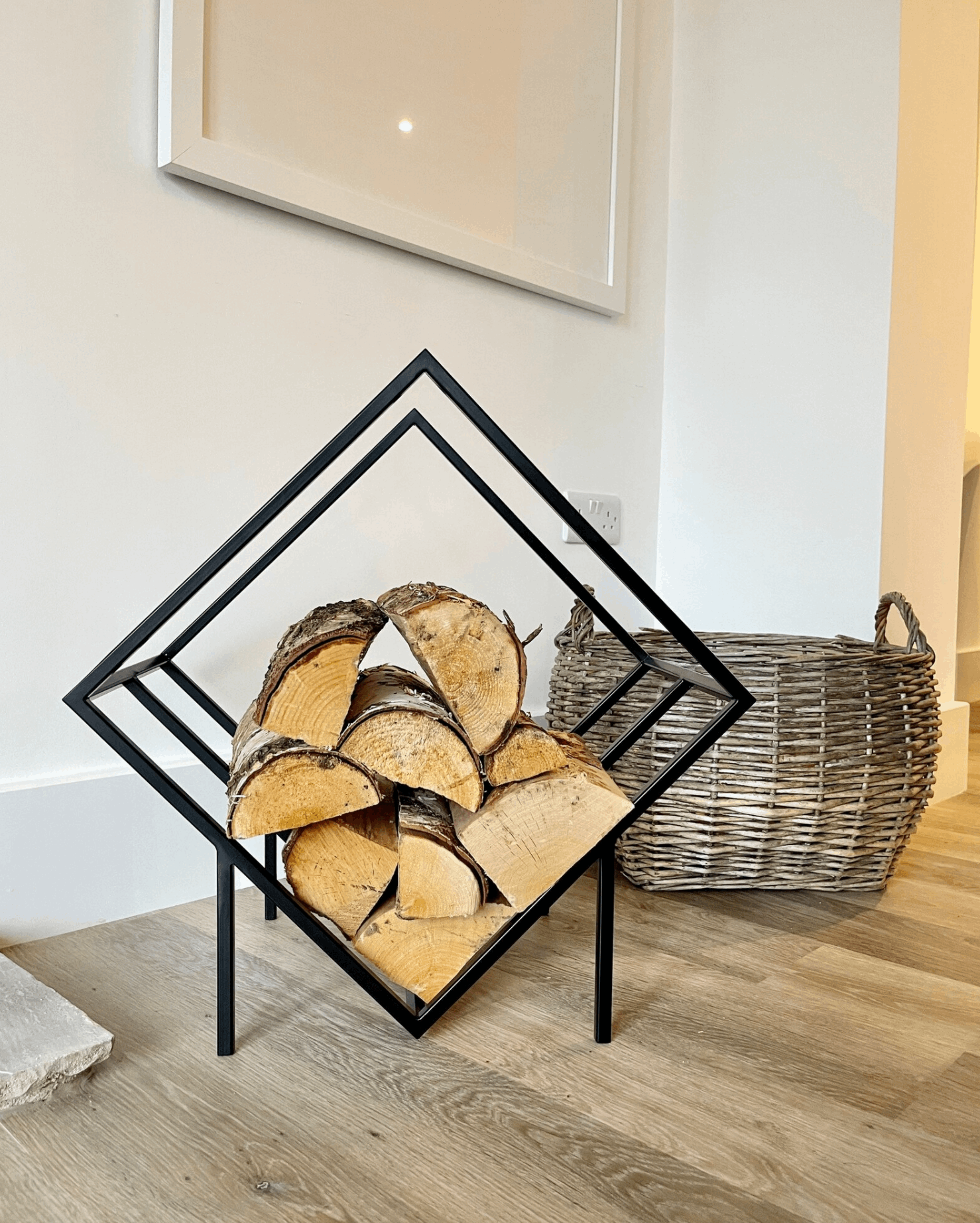 Metal Log Holder Basket