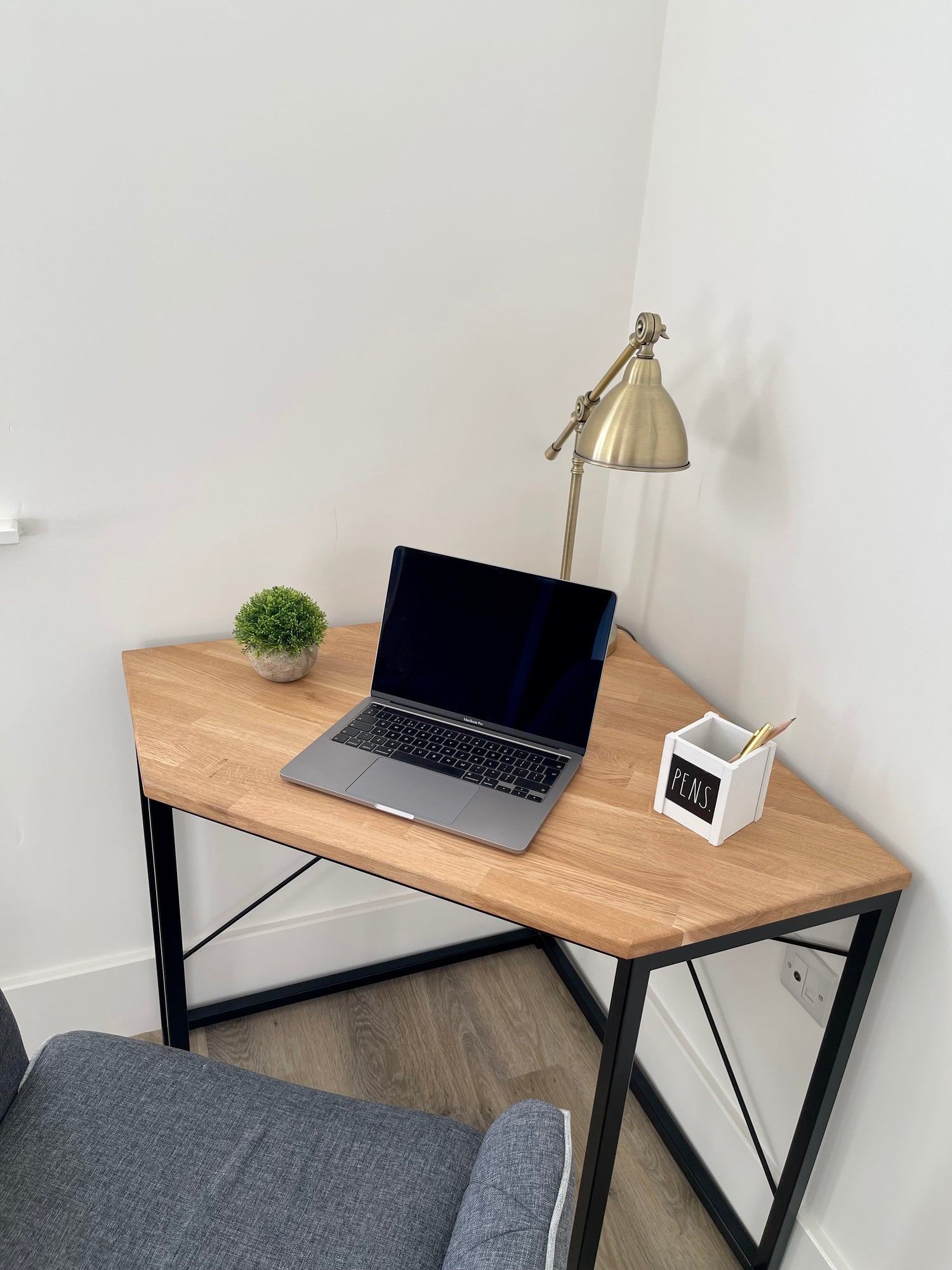 Oak Office Corner Desk