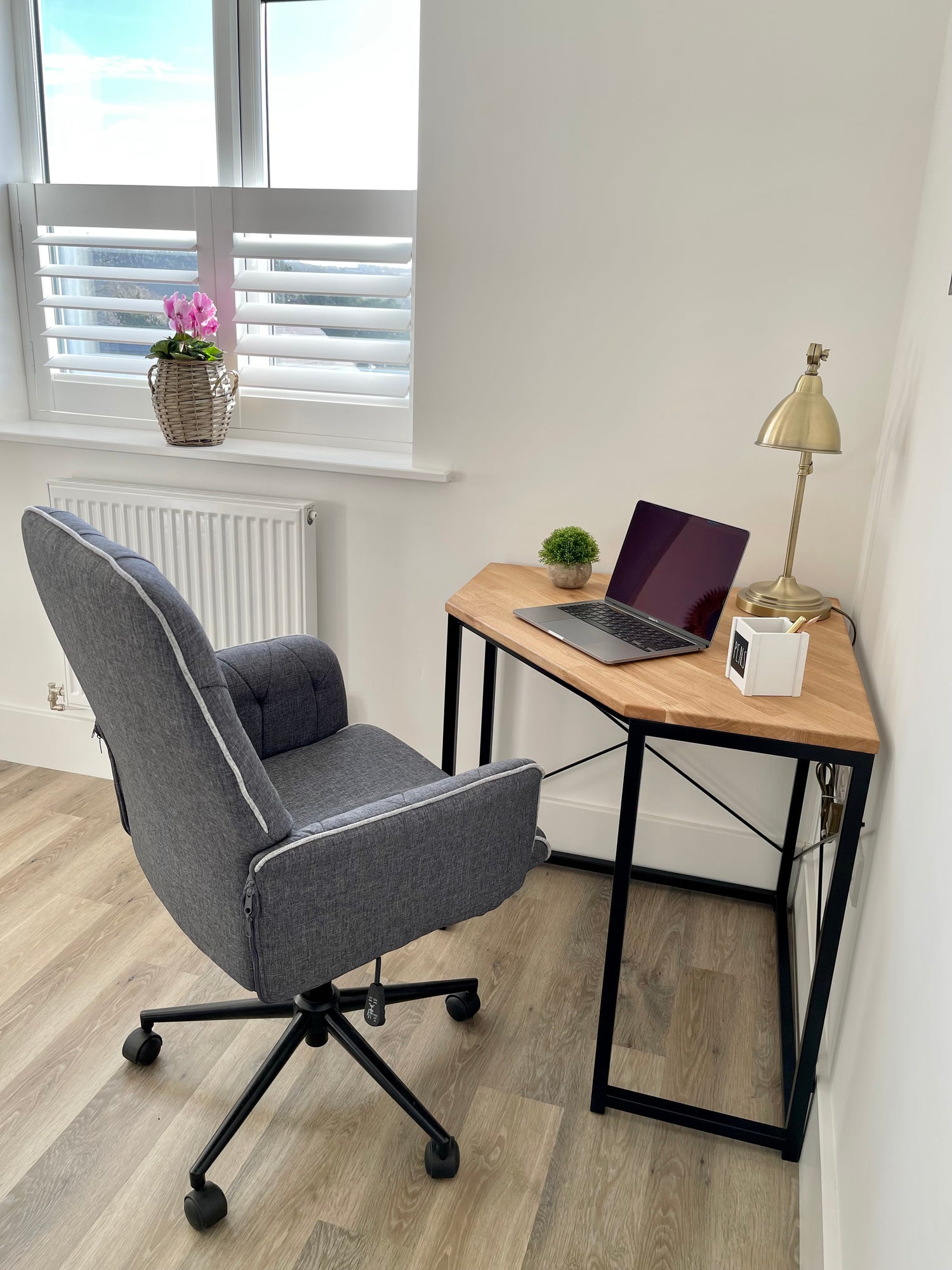 Oak Office Corner Desk