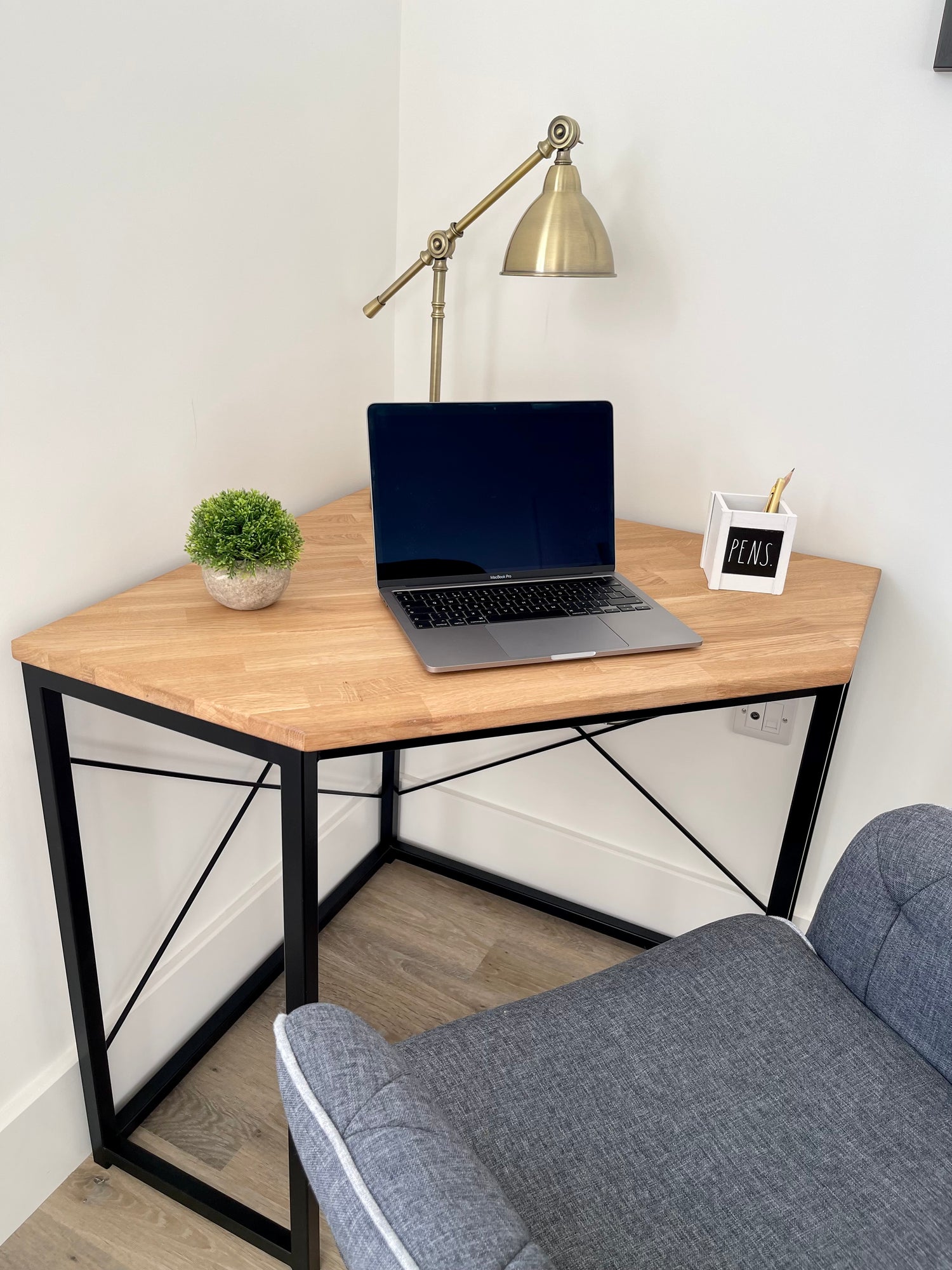 Oak Office Corner Desk